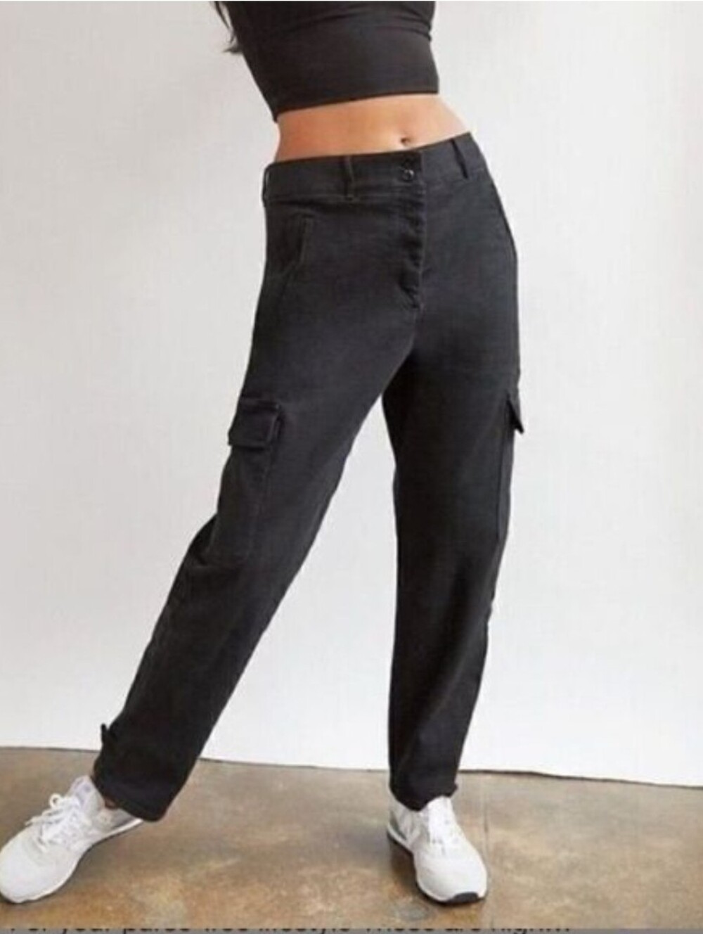 Aritzia Wilfred Free Black Utility Cargo Jeans Streetwear Size 4